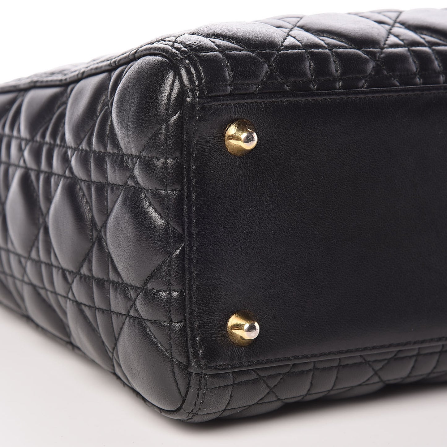 Lambskin Cannage Large Lady Dior Black