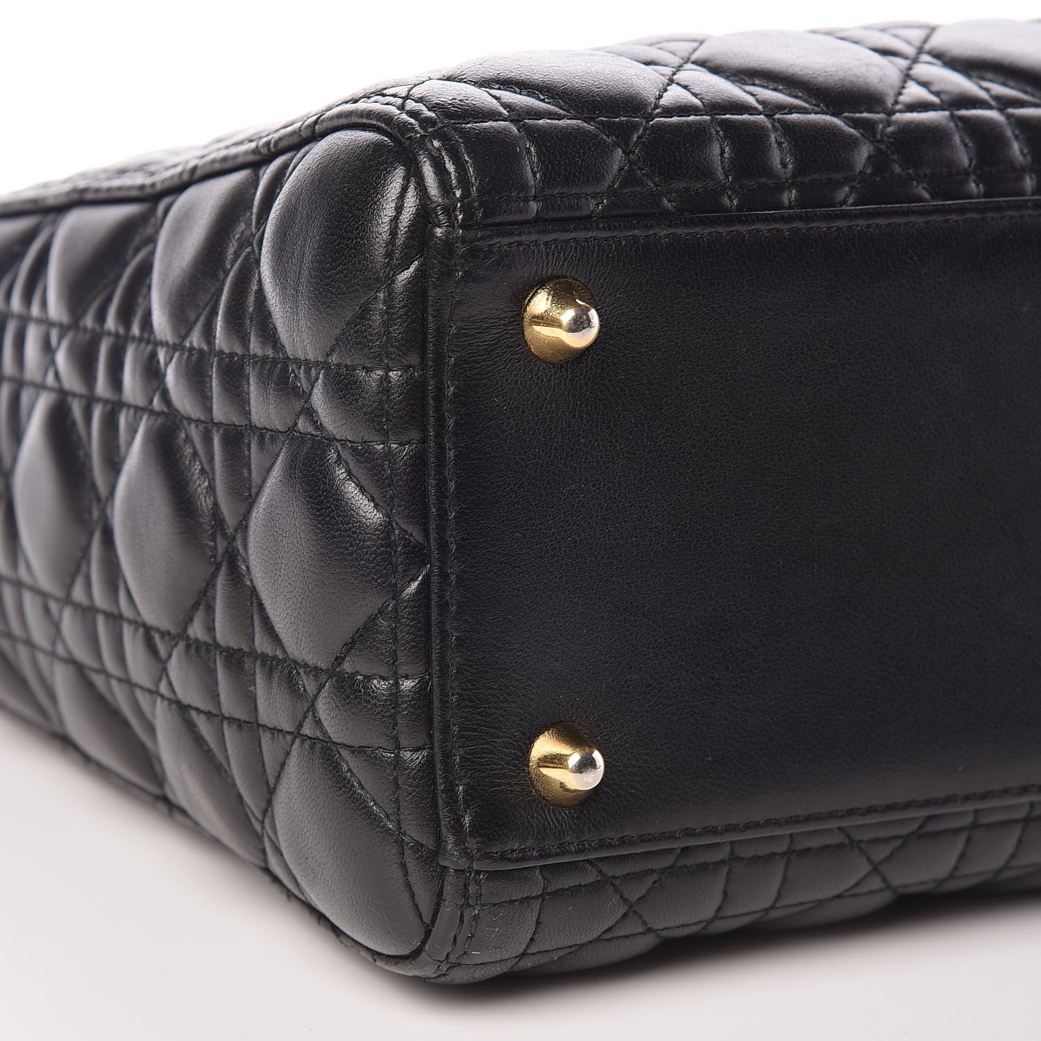Christian Dior Lambskin Cannage Large Lady Dior Black 11 of 12