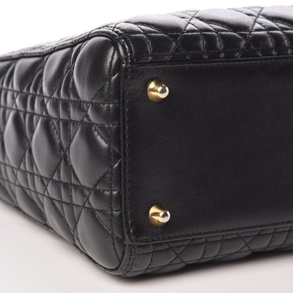 Christian Dior Lambskin Cannage Large Lady Dior Black 11 of 12