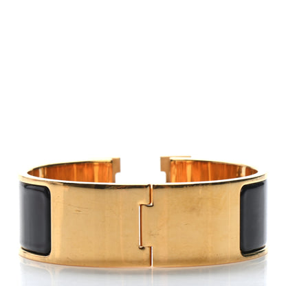 Hermes Enamel Wide Clic Clac H Bracelet PM Black 3 of 4