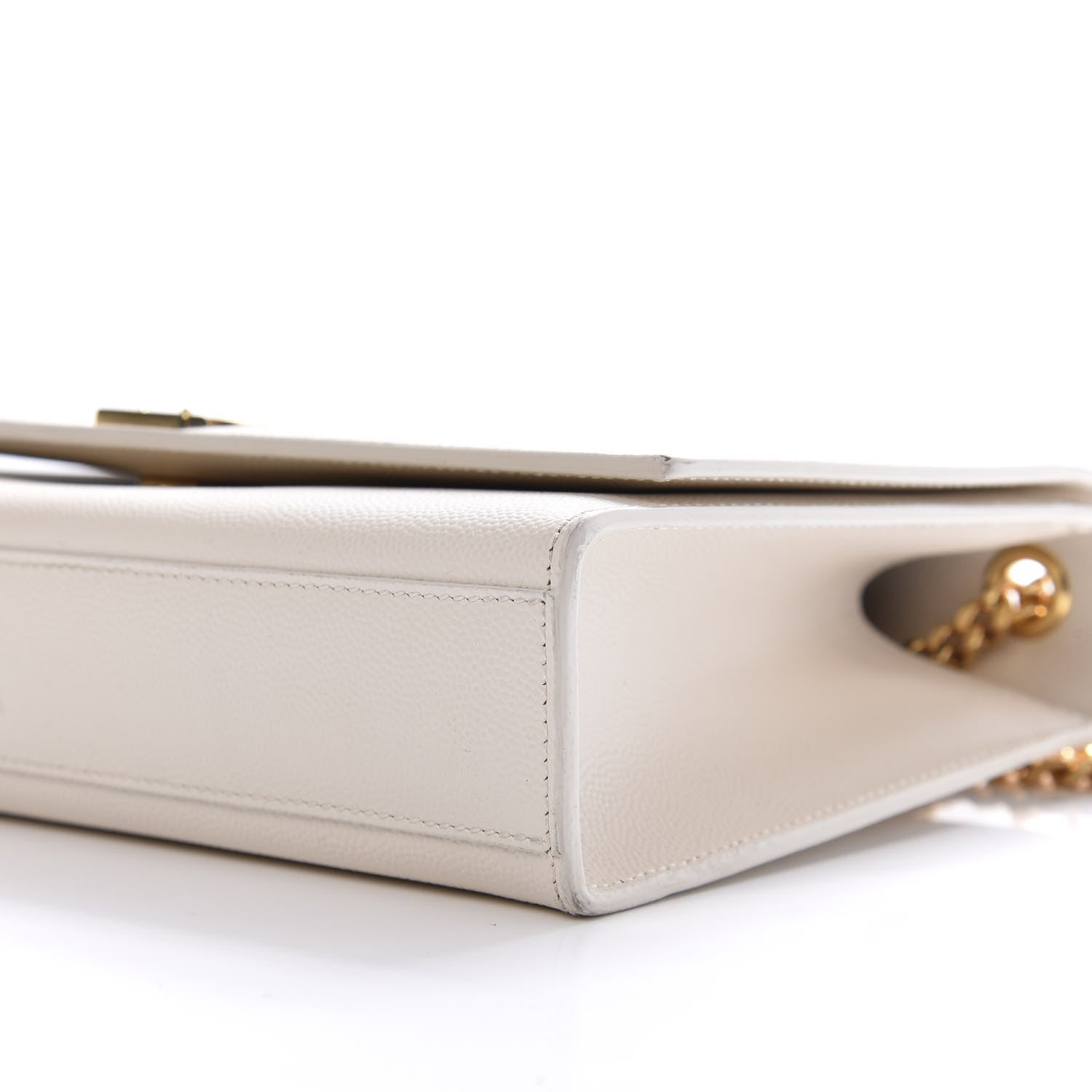 Saint Laurent Grain De Poudre Medium Classic Monogram Kate Satchel Porcellana 9 of 10