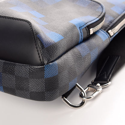 Louis Vuitton Damier Graphite Pixel Avenue Sling Backpack Blue 12 of 12