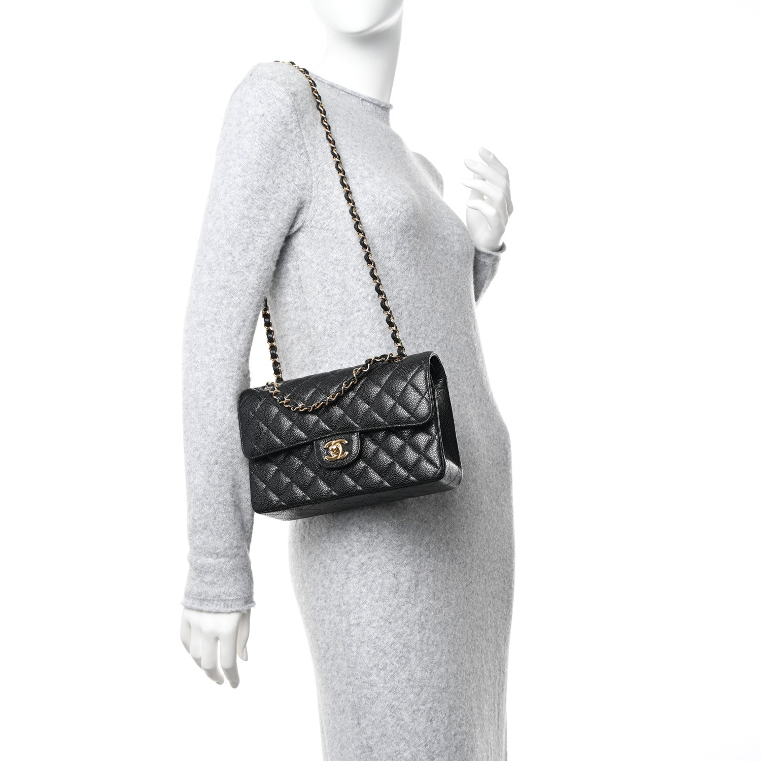 Chanel Caviar Quilted Small Double Flap Black 2 of 12