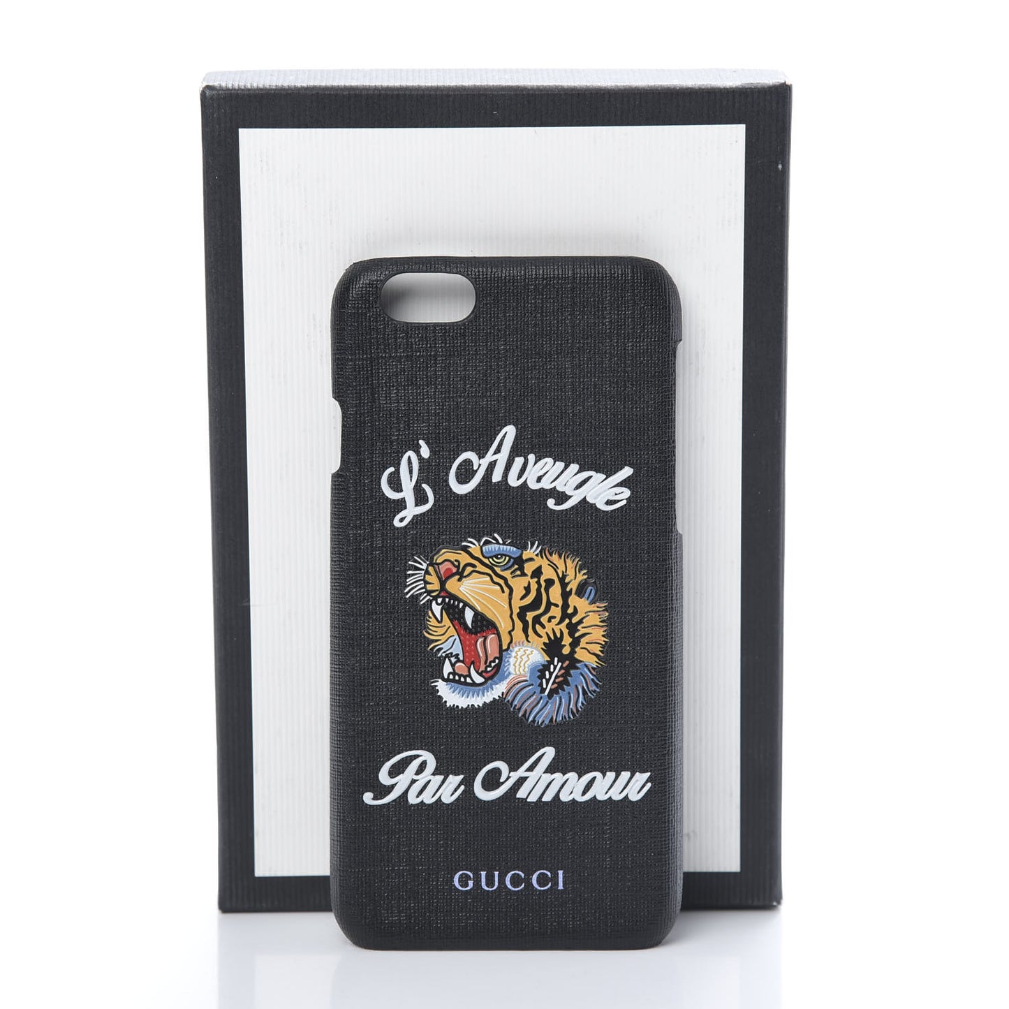 GG Supreme Monogram L'Aveugle Par Amour Print iPhone 7 Case Black