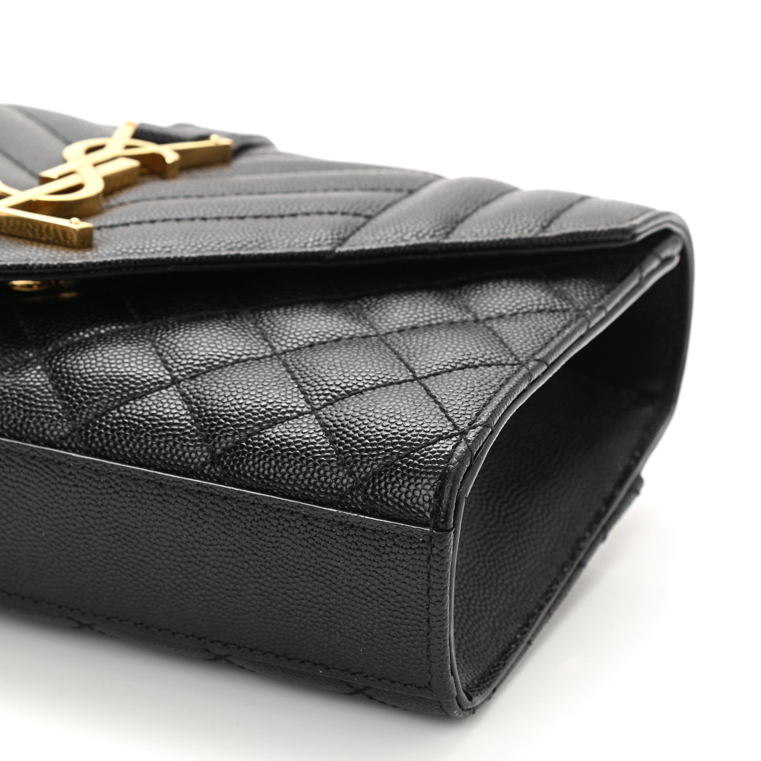 Saint Laurent Grain De Poudre Textured Mixed Matelasse Triquilt Small Monogram Satchel Black 8 of 8