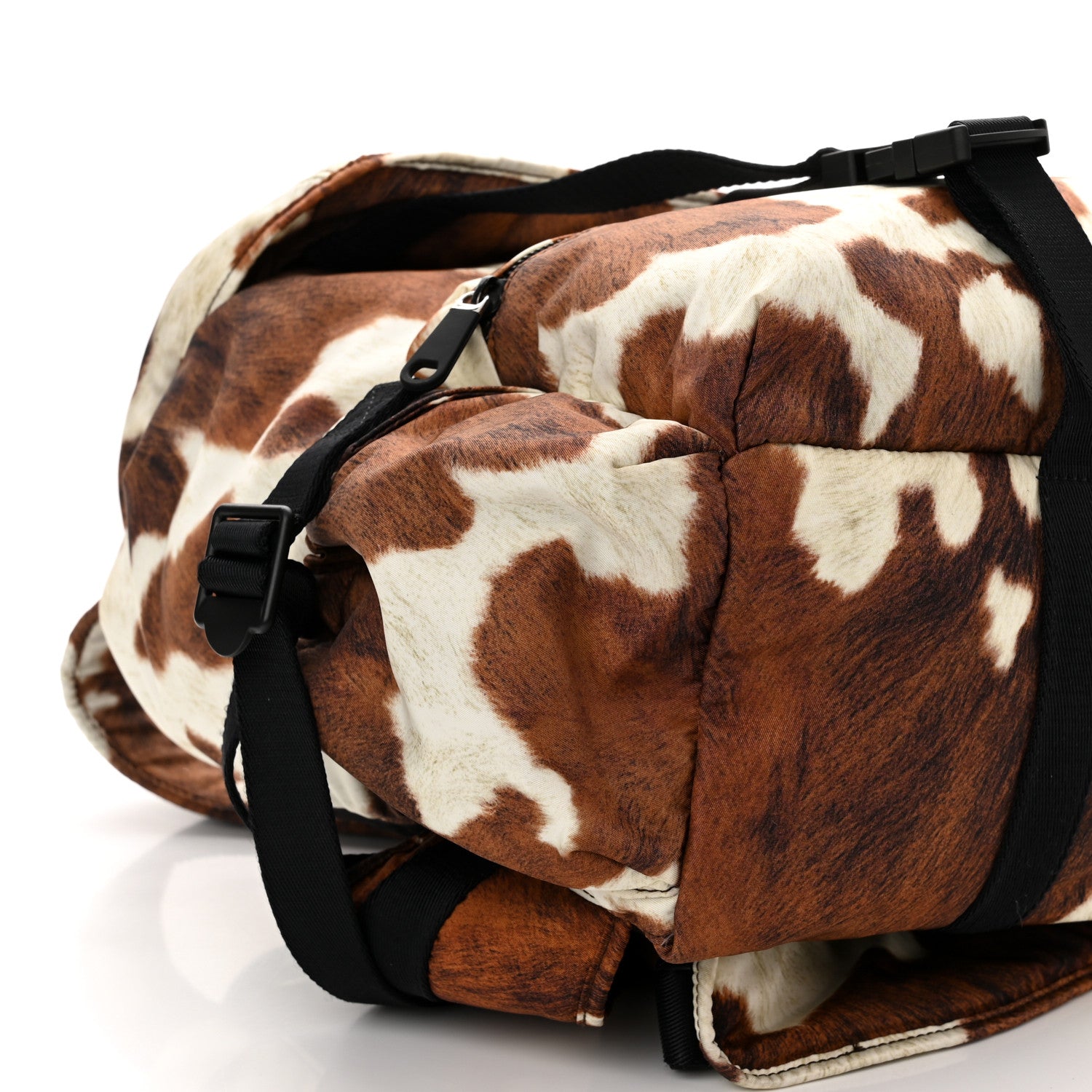 Burberry Nylon Cow Print Logo Print Backpack 7 of 8