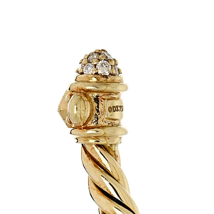 David Yurman 18K Yellow Gold Diamond Renaissance Ring 55 7.25 4 of 5