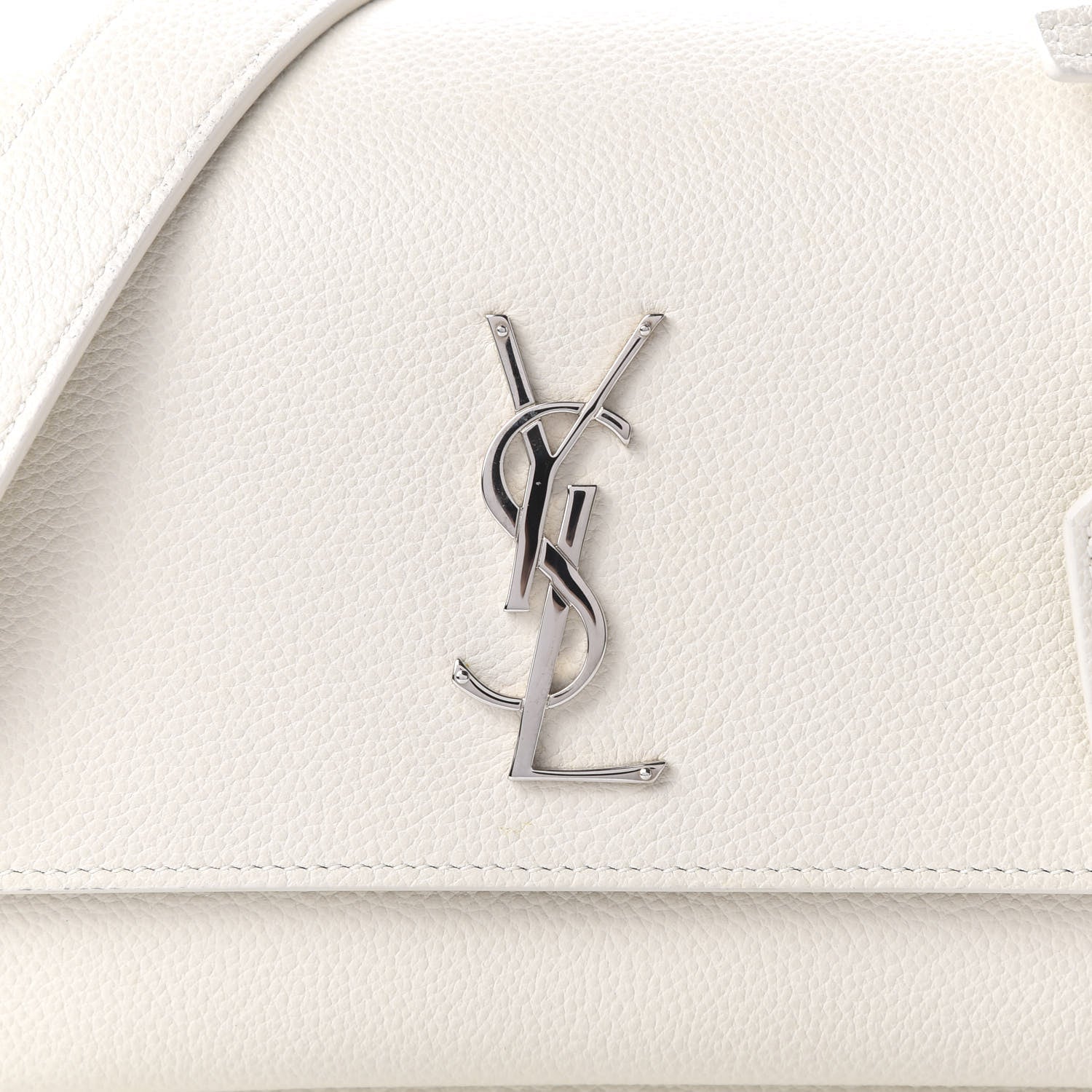Saint Laurent Calfskin Medium Monogram Sunset Dove White 9 of 10
