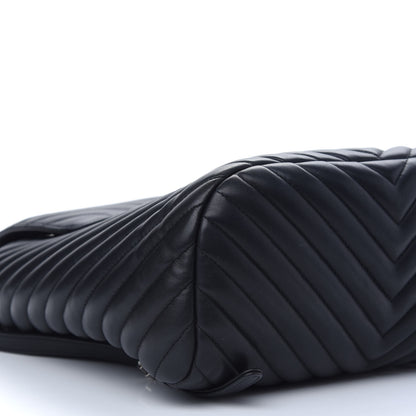Chanel Calfskin Chevron Quilted Large Urban Spirit Backpack Black 8 of 9