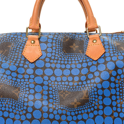 Louis Vuitton Monogram Kusama Town Speedy 30 Blue 7 of 9