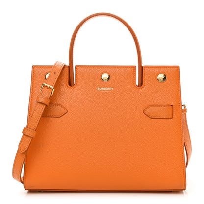 Burberry Grainy Calfskin Mini Title Bag Orange 1 of 10