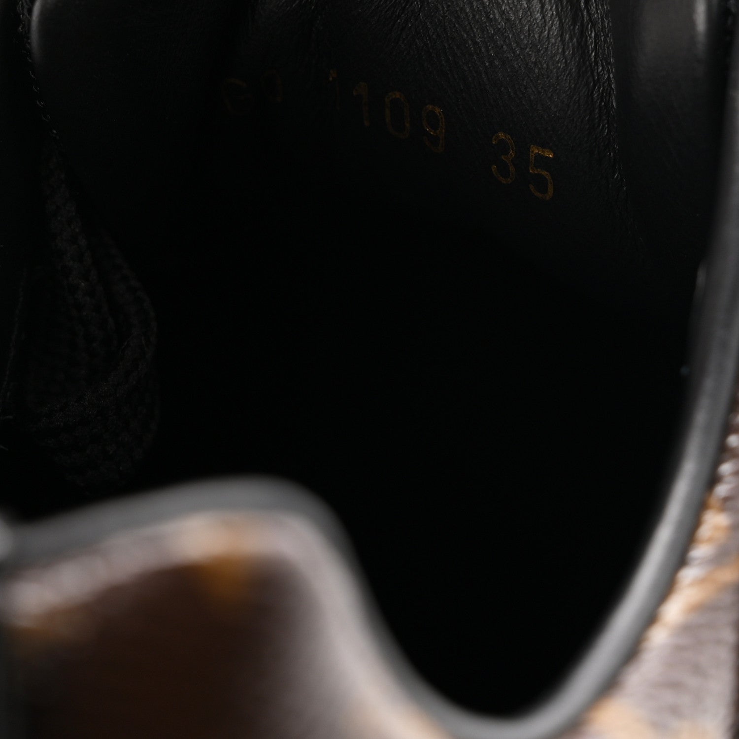 Louis Vuitton Suede Monogram Run Away Sneakers 35 Black 9 of 10