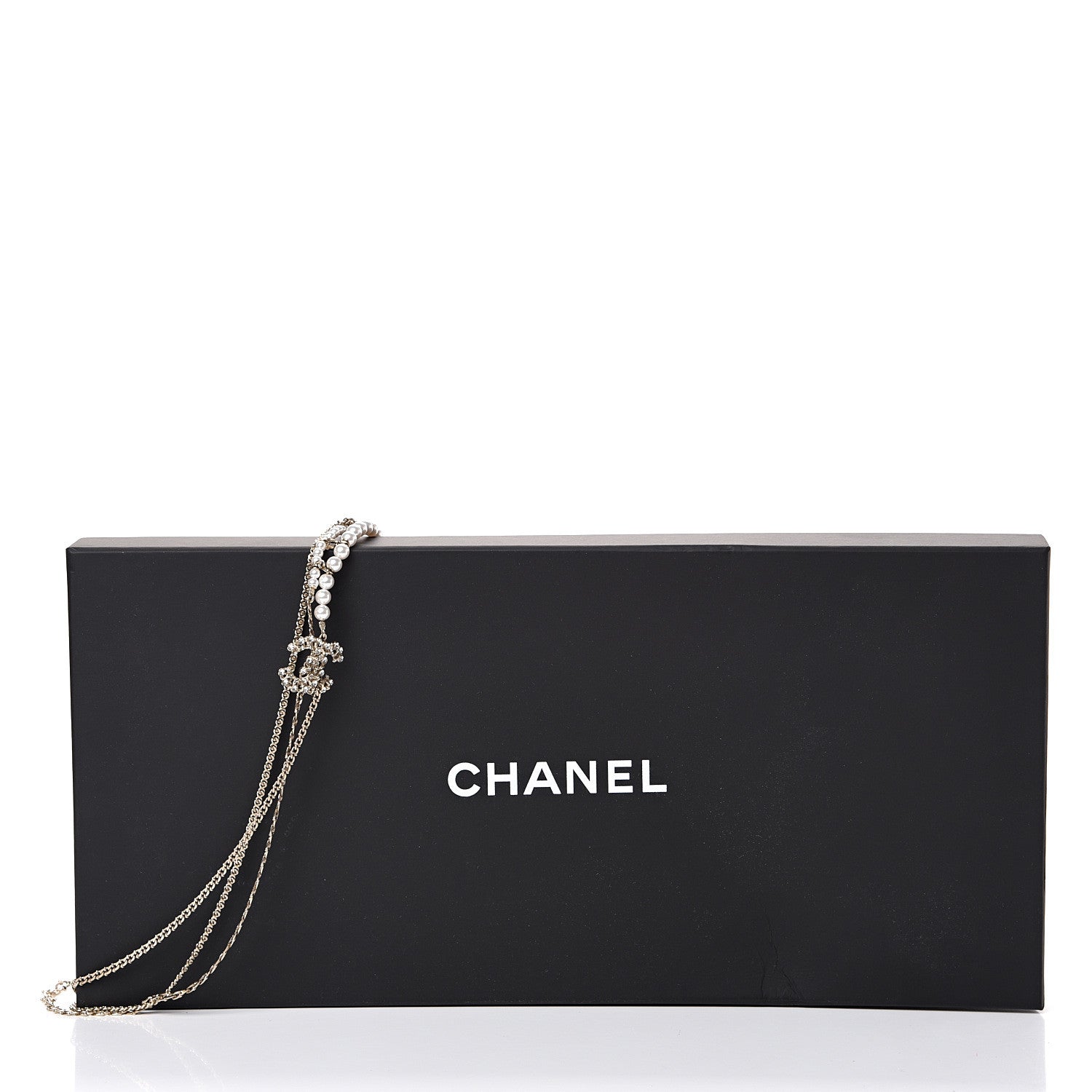 Chanel Crystal Pearl CC Long Multistrand Necklace Gold 5 of 5