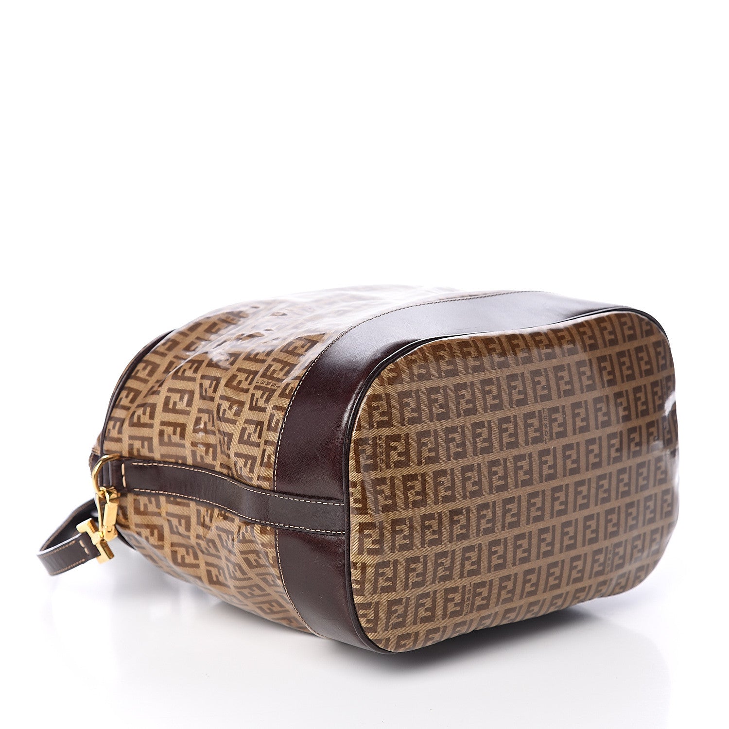 Fendi Vinyl Zucchino Satchel Moro Black 3 of 8