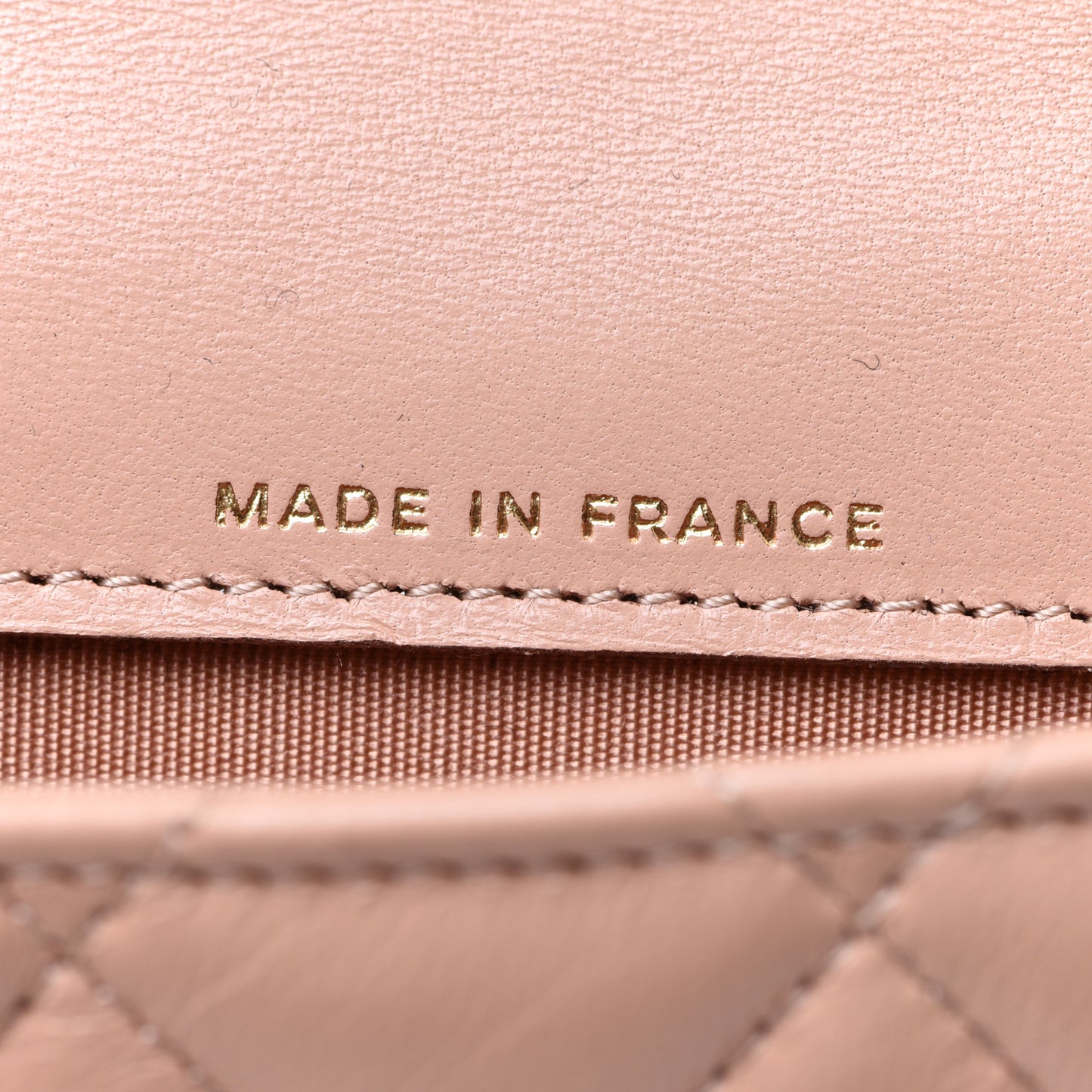 Lambskin Quilted Top Handle Flap Coin Purse With Chain Beige