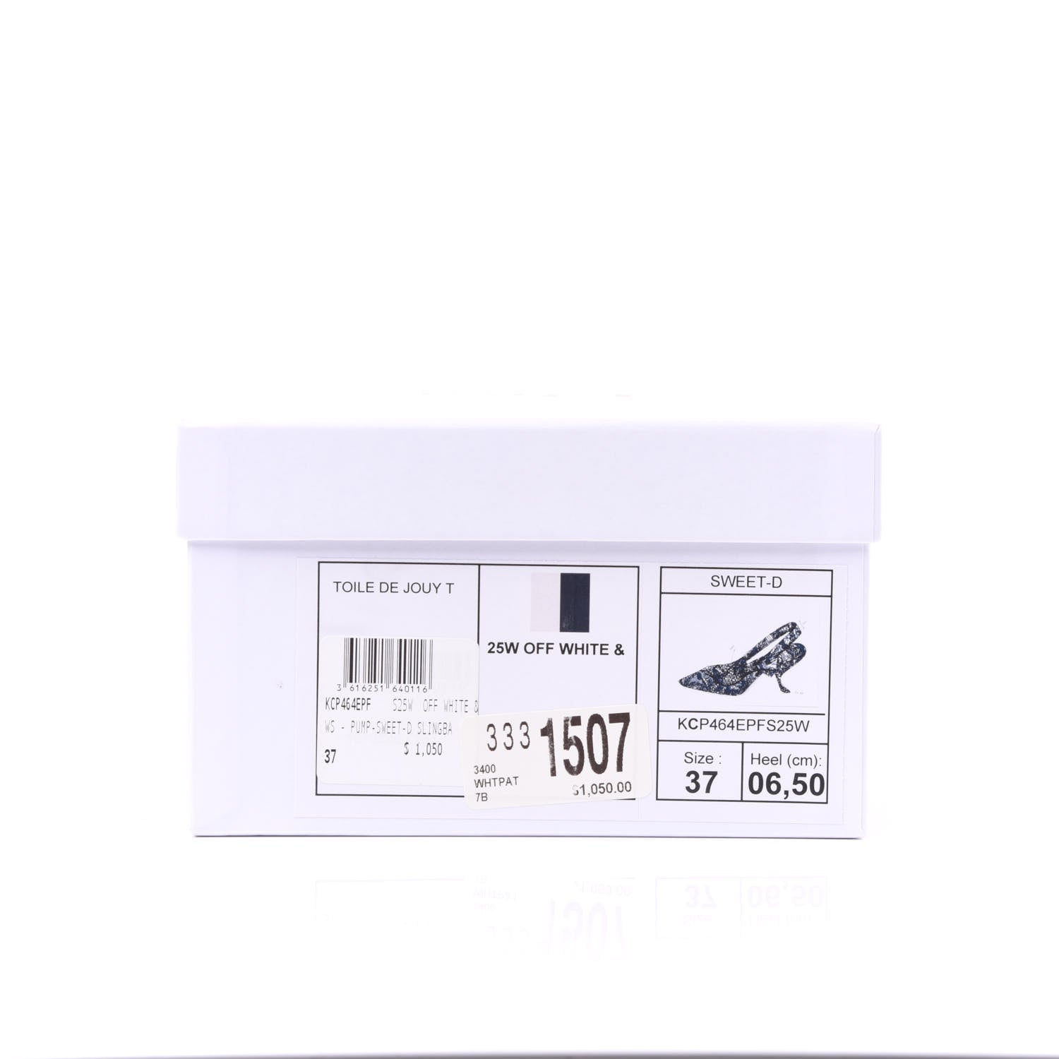 Christian Dior Toile De Jouy Sweet D Slingback Pumps 37 Off White 9 of 9