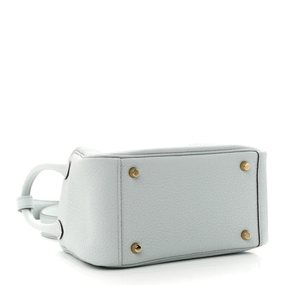 Hermes Taurillon Clemence Mini Lindy 20 Bleu Pale 4 of 10