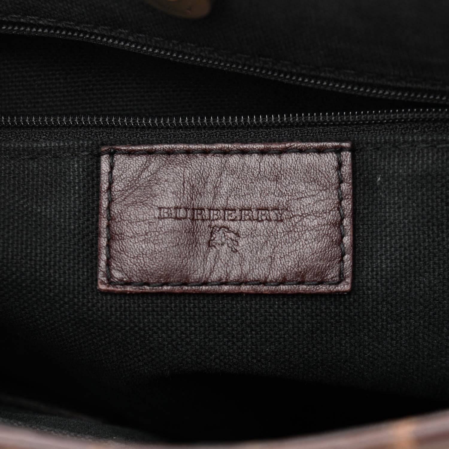 Burberry Haymarket Check Studded Tote Chocolate 6 of 19