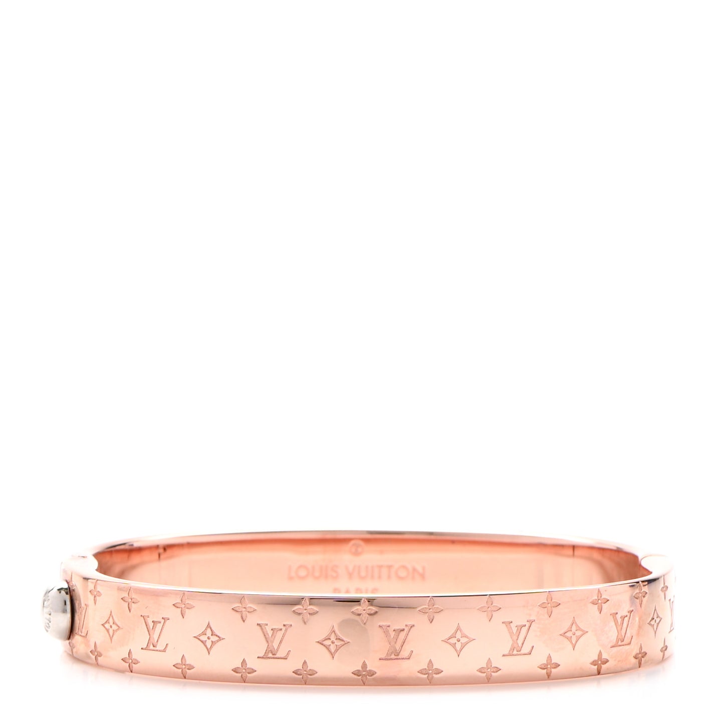 Brass Monogram Nanogram Cuff M Pink Gold