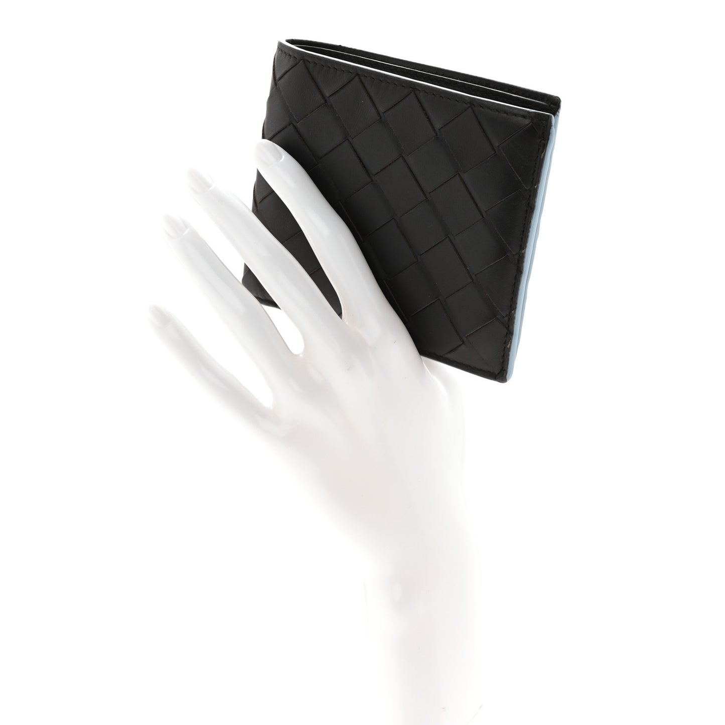 Nappa Intrecciato Bi-Fold Wallet Ebano