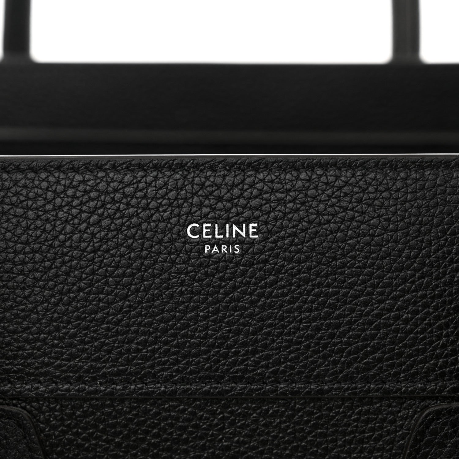 Celine Drummed Calfskin Mini Luggage Black 7 of 13