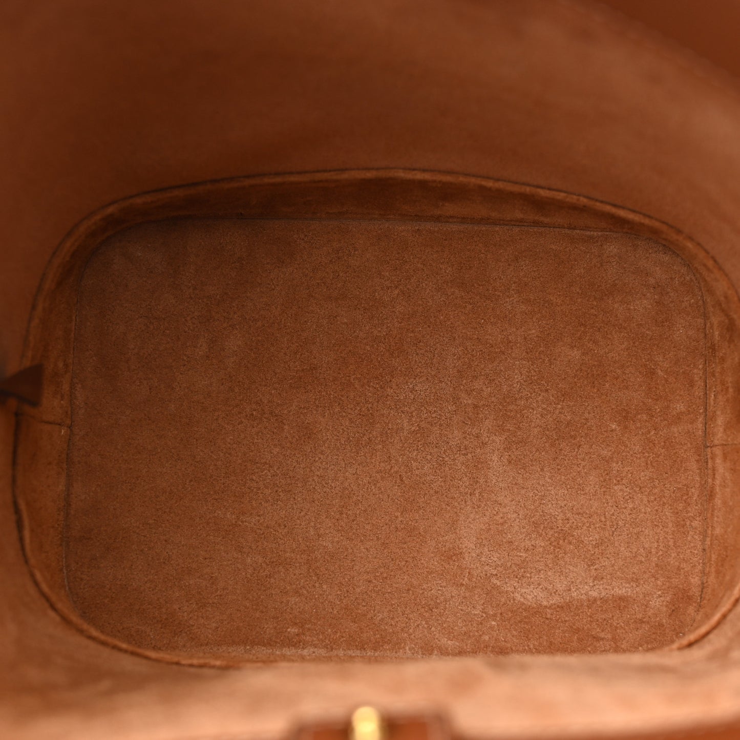 Smooth Calfskin Small Cuir Triomphe Bucket Bag Tan