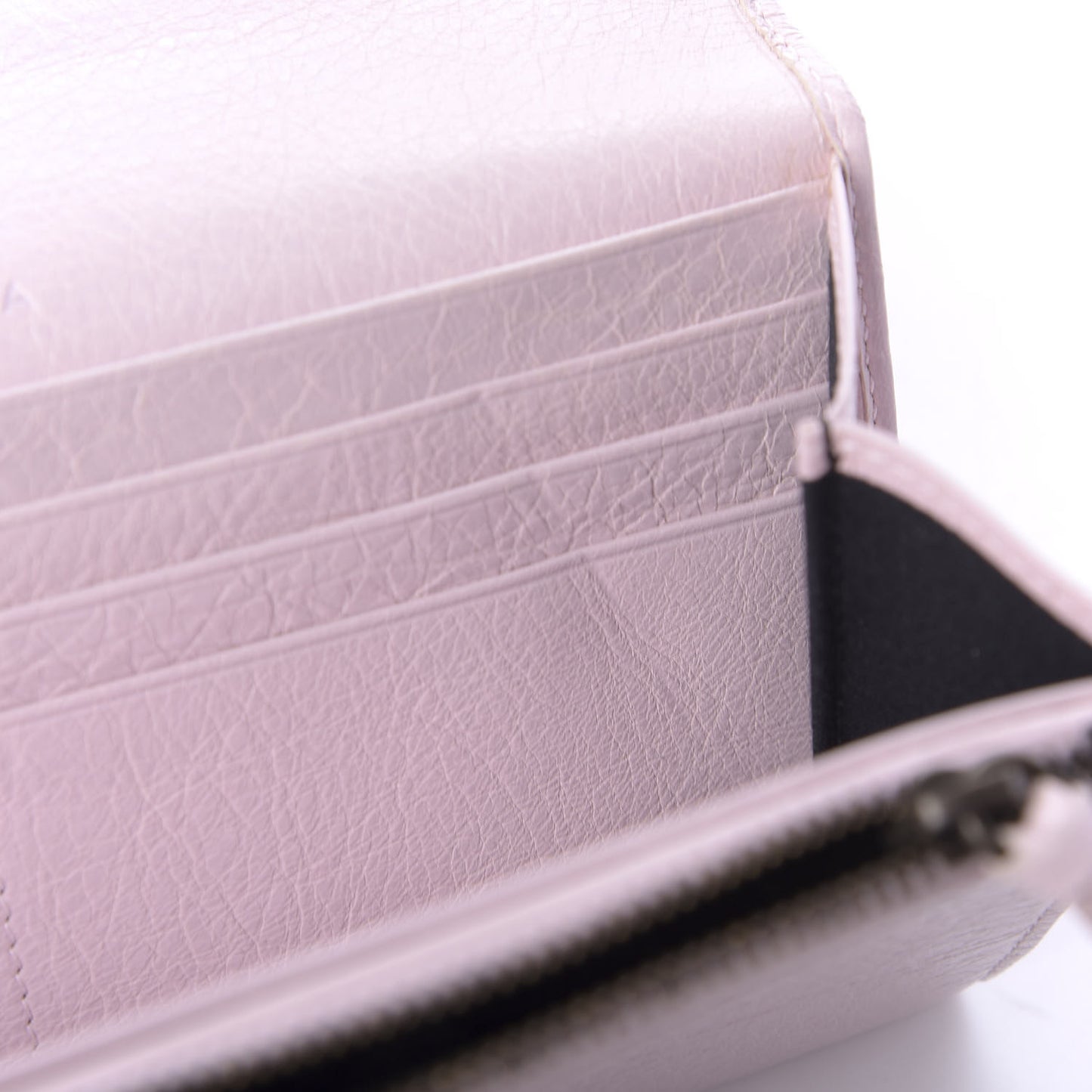 Agneau Classic Hardware Money Wallet Rose Poudre