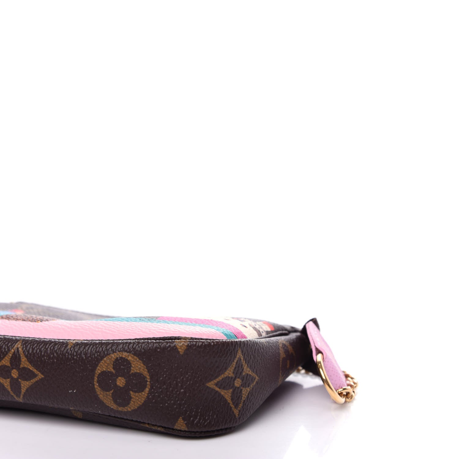 Louis Vuitton Monogram 2016 Christmas Animation Mini Pochette Accessories Rose Ballerine 9 of 11