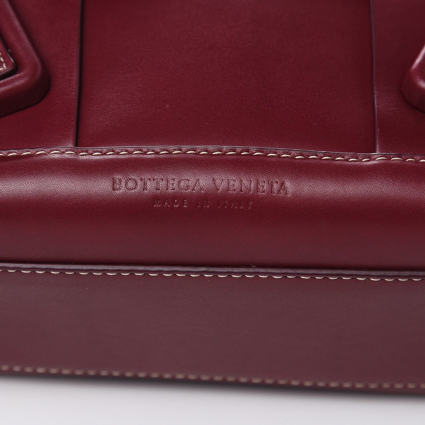 French Calfskin Maxi Intrecciato Arco 33 Bordeaux