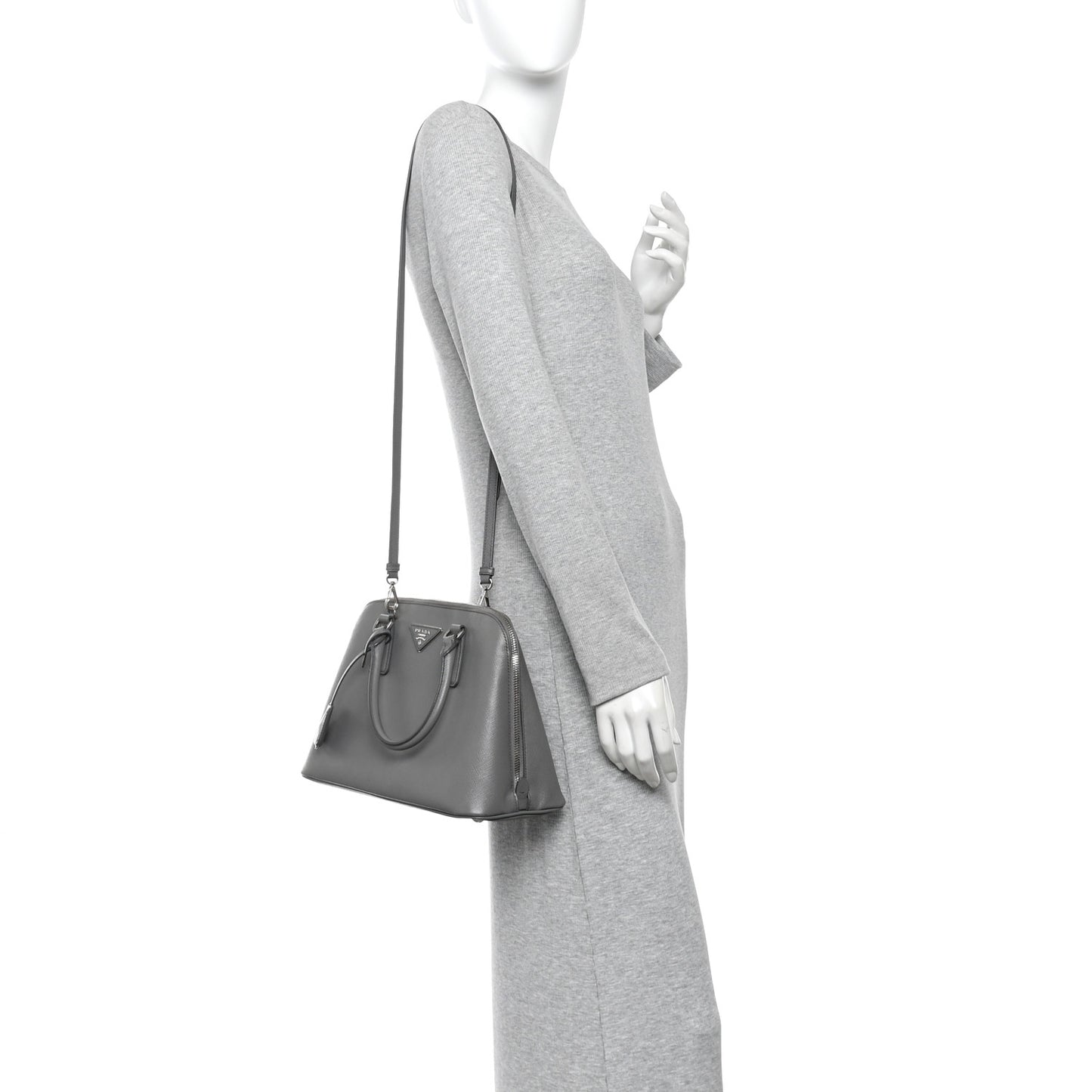Saffiano Lux Medium Promenade Tote Marmo