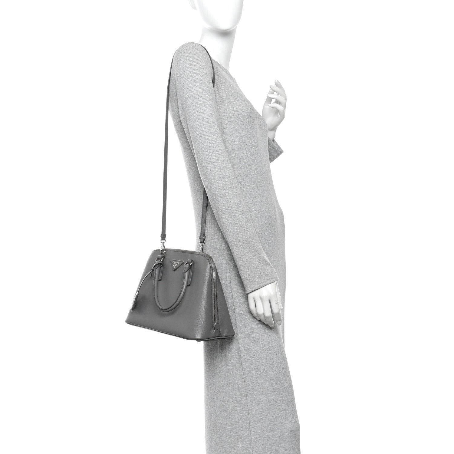 Prada Saffiano Lux Medium Promenade Tote Marmo 2 of 10
