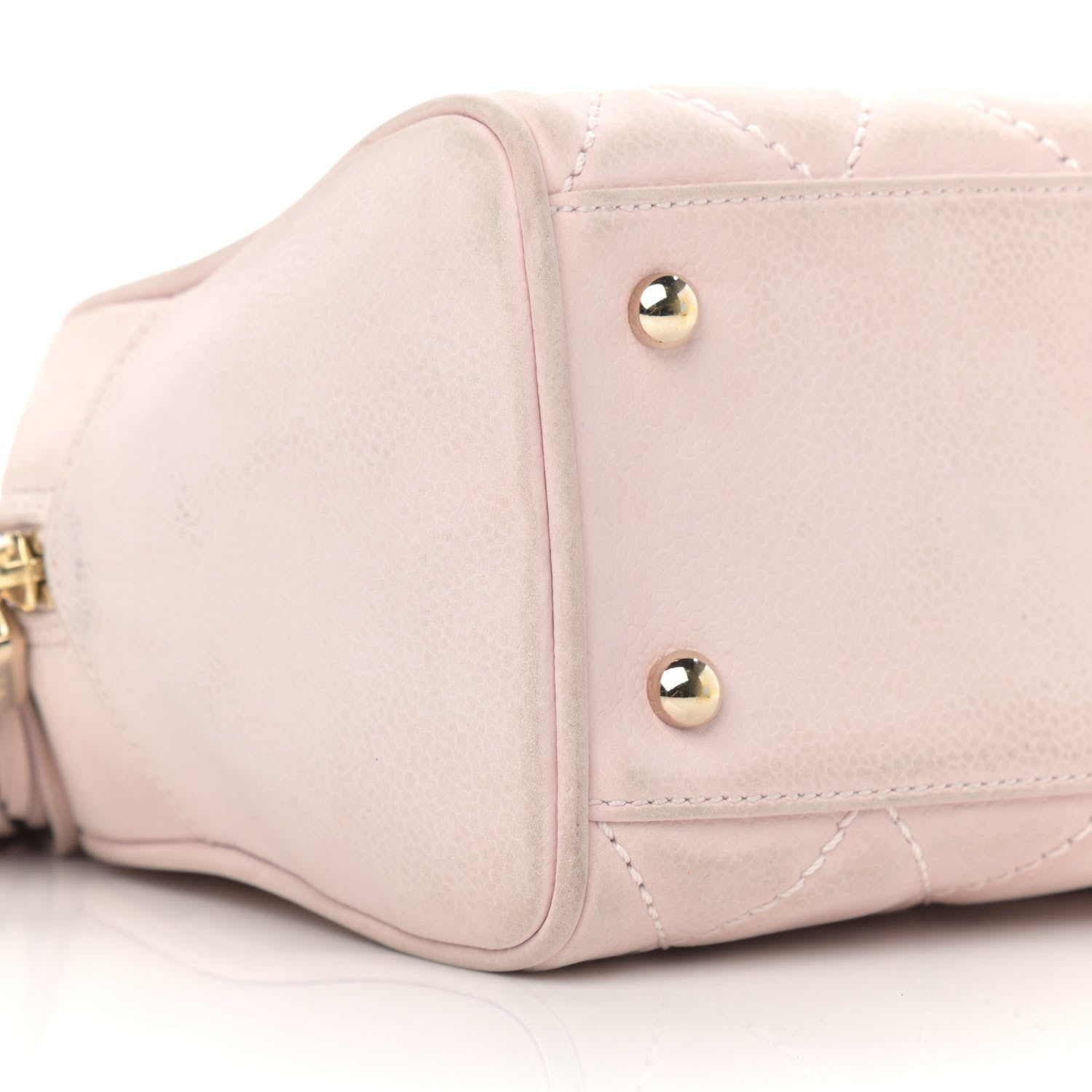 Chanel Caviar Quilted Small Bowler Tassel Pink 9 of 20