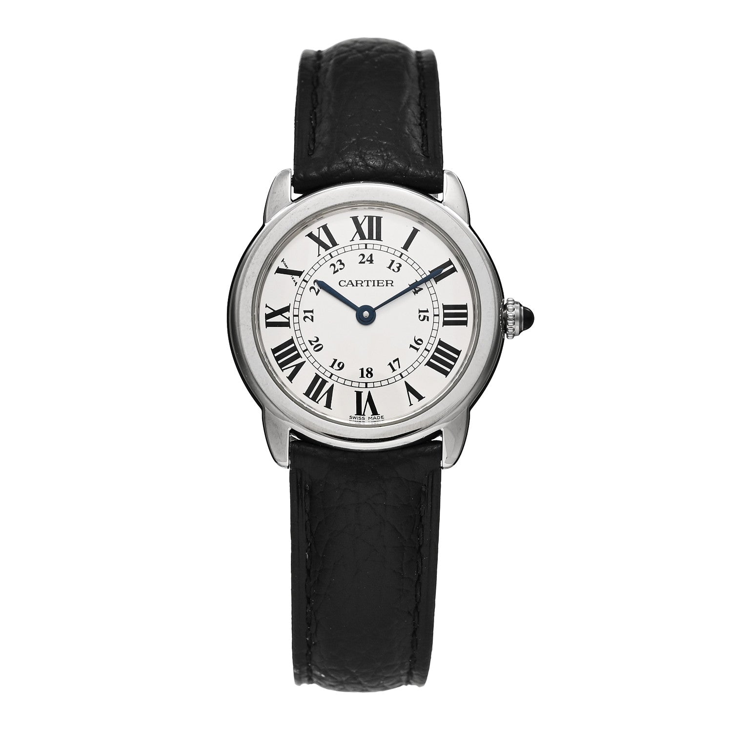 Cartier Stainless Steel Calfskin 29mm Ronde Solo Quartz Watch 1 of 5
