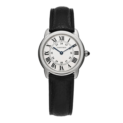 Cartier Stainless Steel Calfskin 29mm Ronde Solo Quartz Watch 1 of 5