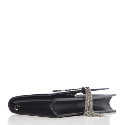 Saint Laurent Smooth Calfskin Classic Monogram Kate Tassel Chain Wallet Black 4 of 13