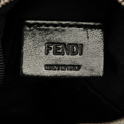 Fendi Nylon Nutria Fox Fur Studded Monster Eyes Mini Backpack Charm Argento Black Red 5 of 6