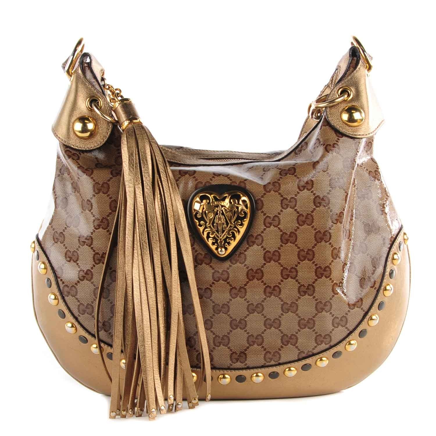 Gucci Crystal Monogram Babouska Hobo 1 of 7