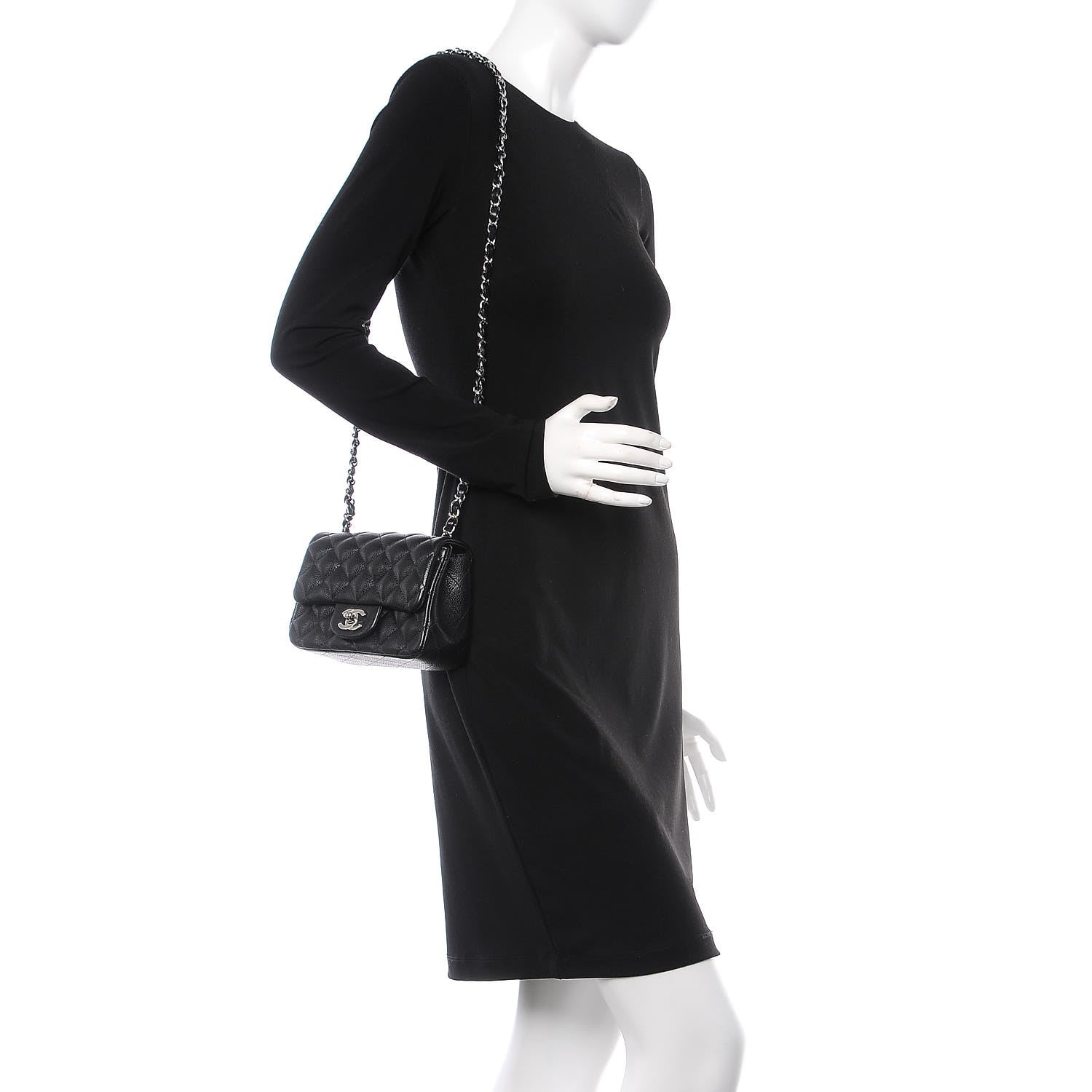 Chanel Caviar Quilted Mini Square Flap Black 2 of 8