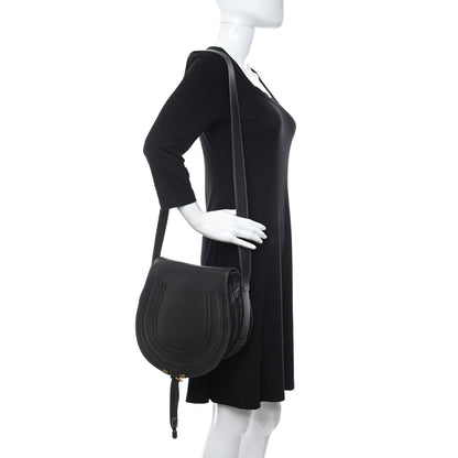 Chloe Calfskin Medium Marcie Round Crossbody Bag Black 2 of 7