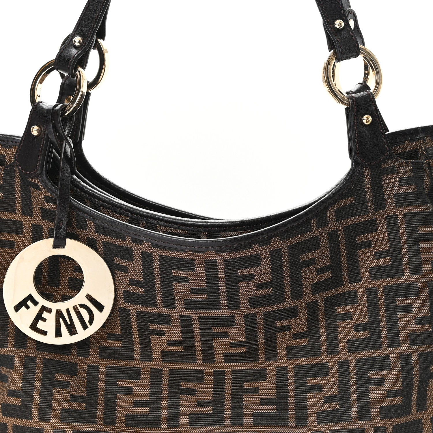 Fendi Zucca Small Chef Shopping Tote Tobacco Moro 7 of 10