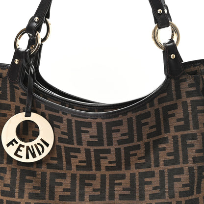 Fendi Zucca Small Chef Shopping Tote Tobacco Moro 7 of 10