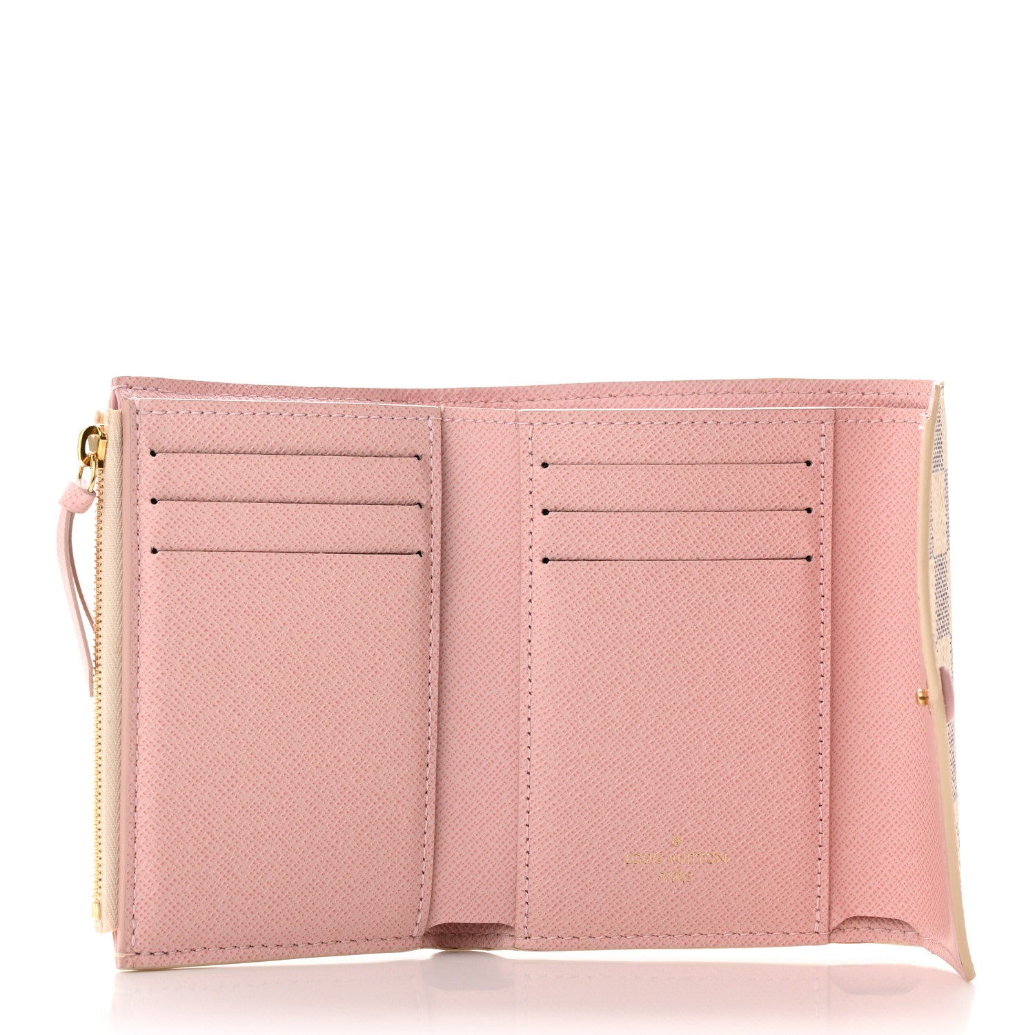 Louis Vuitton Damier Azur Victorine Wallet Rose Ballerine 5 of 14