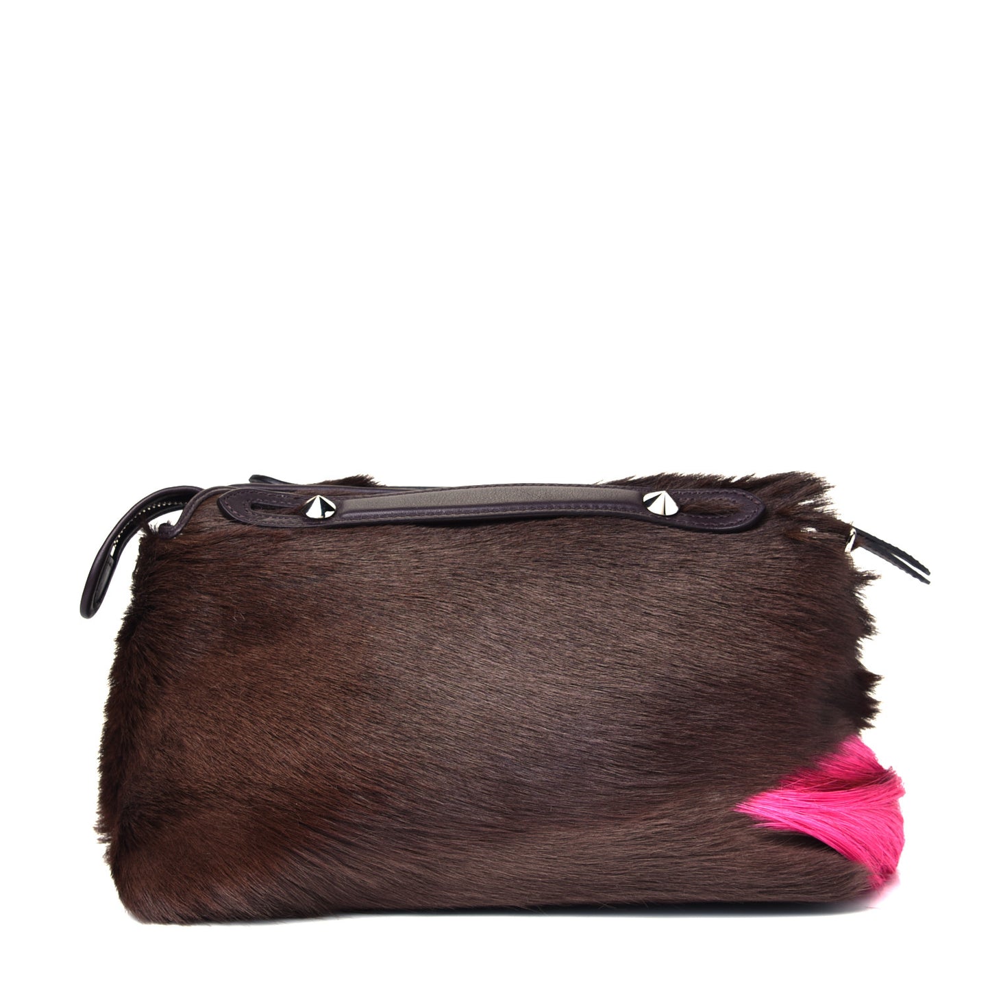 Springbok Vitello Dolce Medium By The Way Boston Bag Brown Pink