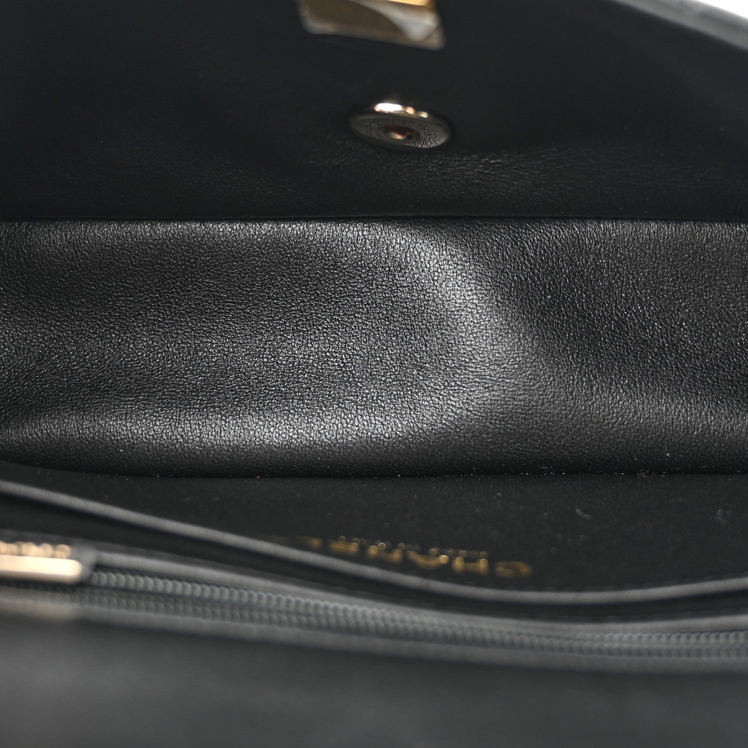 Chanel Lambskin Quilted Mini Top Handle Rectangular Flap Black 6 of 11