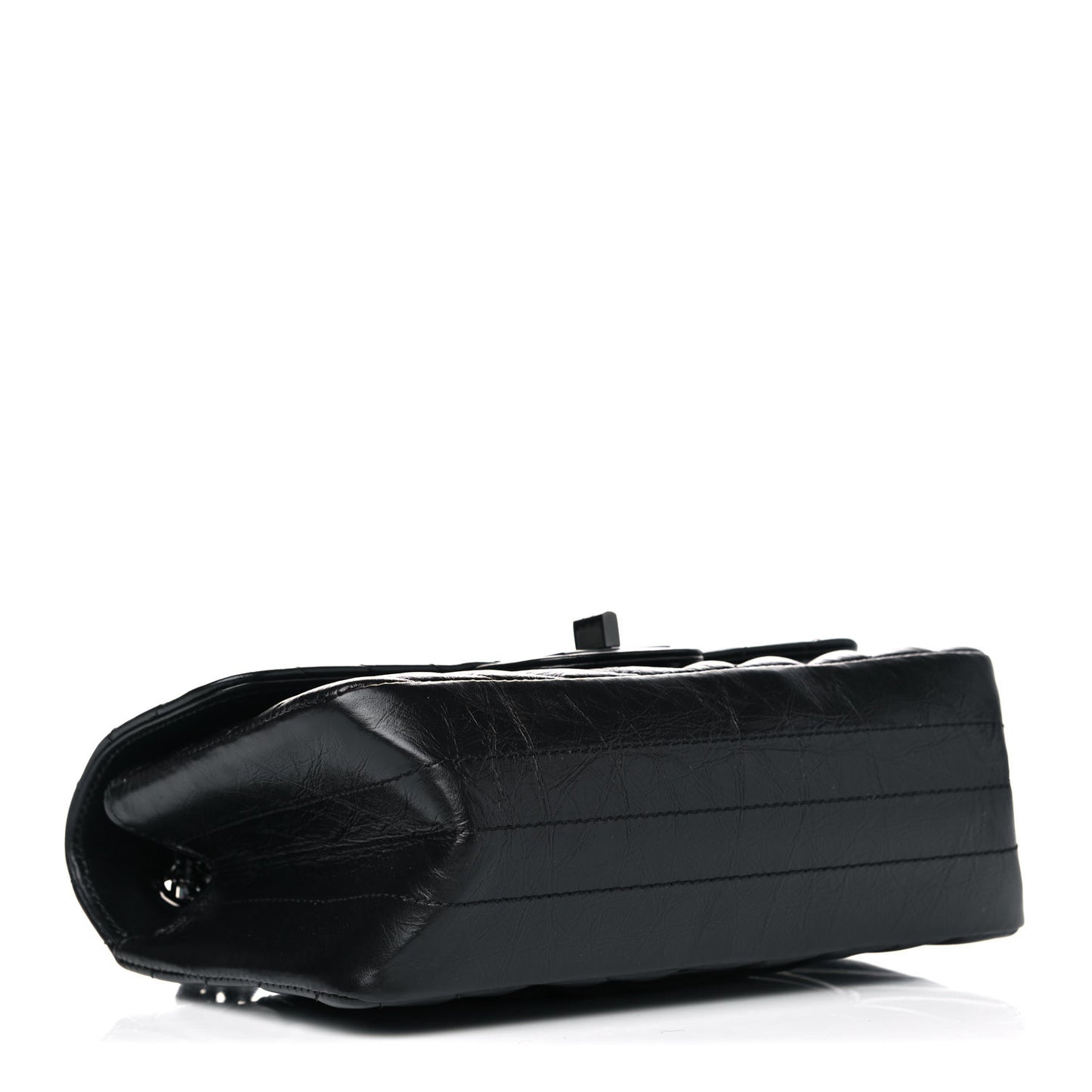 Aged Calfskin Chevron Quilted 2.55 Reissue Mini Flap So Black