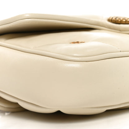 Gucci Calfskin Matelasse Double G Studs Mini Torchon GG Marmont Shoulder Bag White 9 of 11