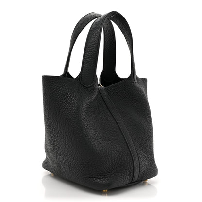 Hermes Taurillon Clemence Picotin Lock 18 PM Black 3 of 12