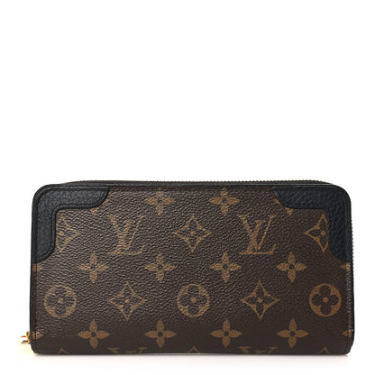 Louis Vuitton Monogram Zippy Retiro Wallet Black 1 of 7