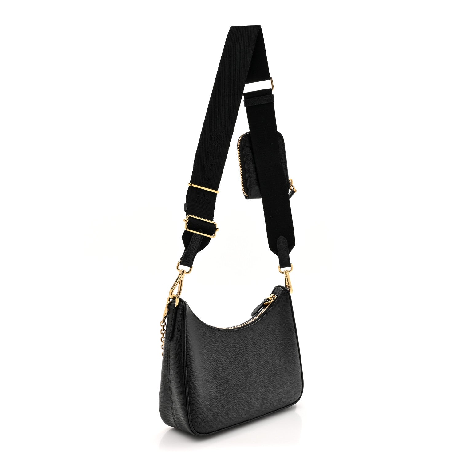 Prada Saffiano Lux Re-Edition 2005 Shoulder Bag Black 3 of 11