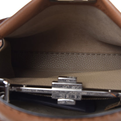 Fendi Cuoio Romano Selleria Bi-Color Medium Peekaboo Iconic Satchel Mou Deserto 5 of 9